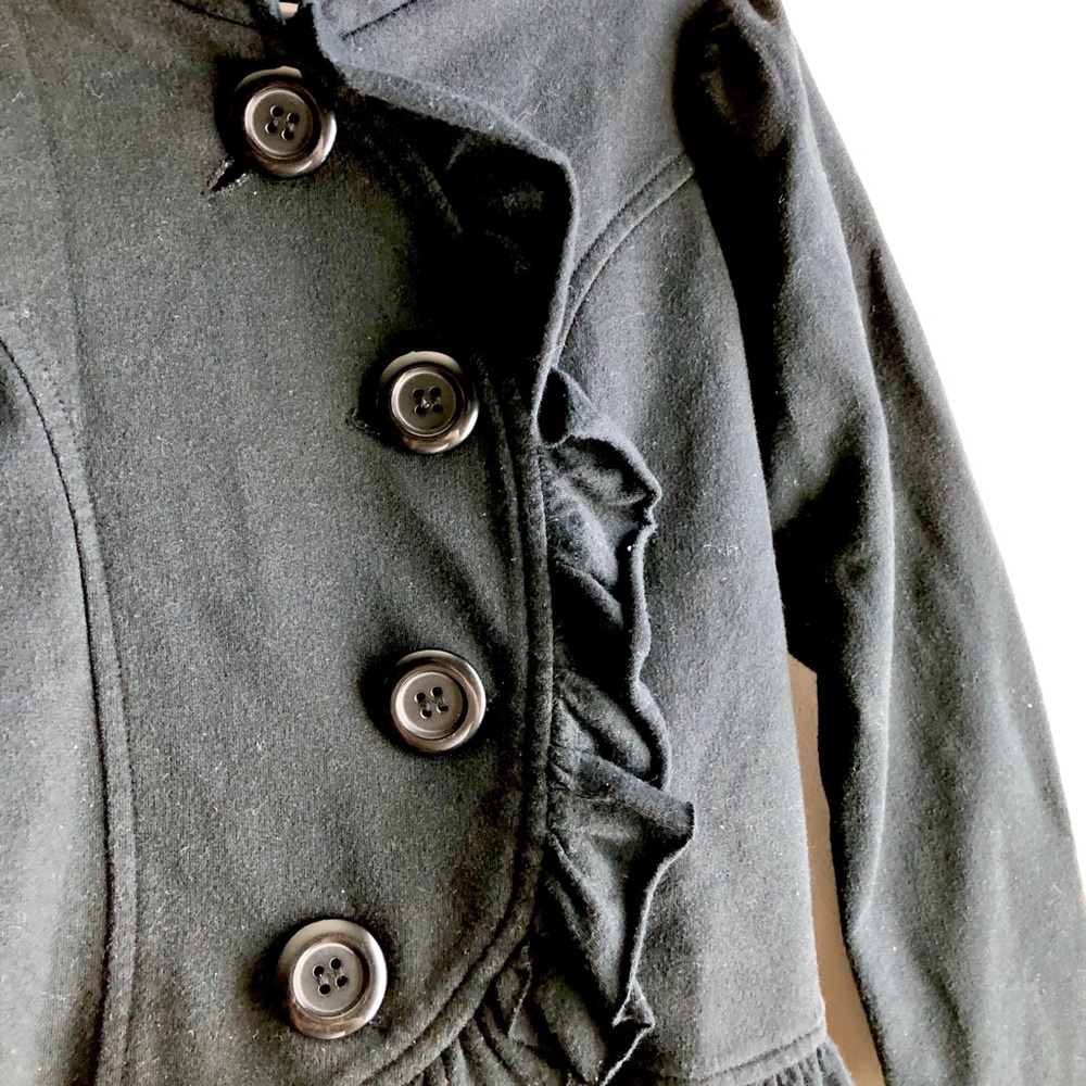 Amazing Unique Ruffle Peplum Military style jacket - Picture 3 of 4